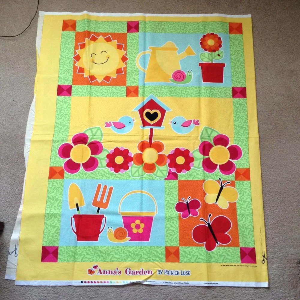 Anna's Garden by Patrick Lose Cotton Fabric Panel Material Sewing Quilting